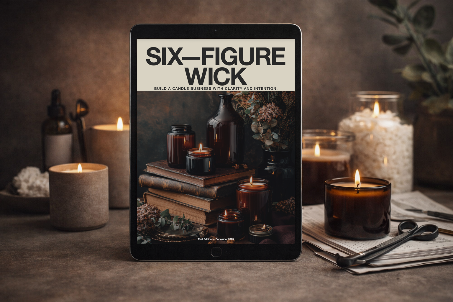 Six Figure Wick cover on laptop